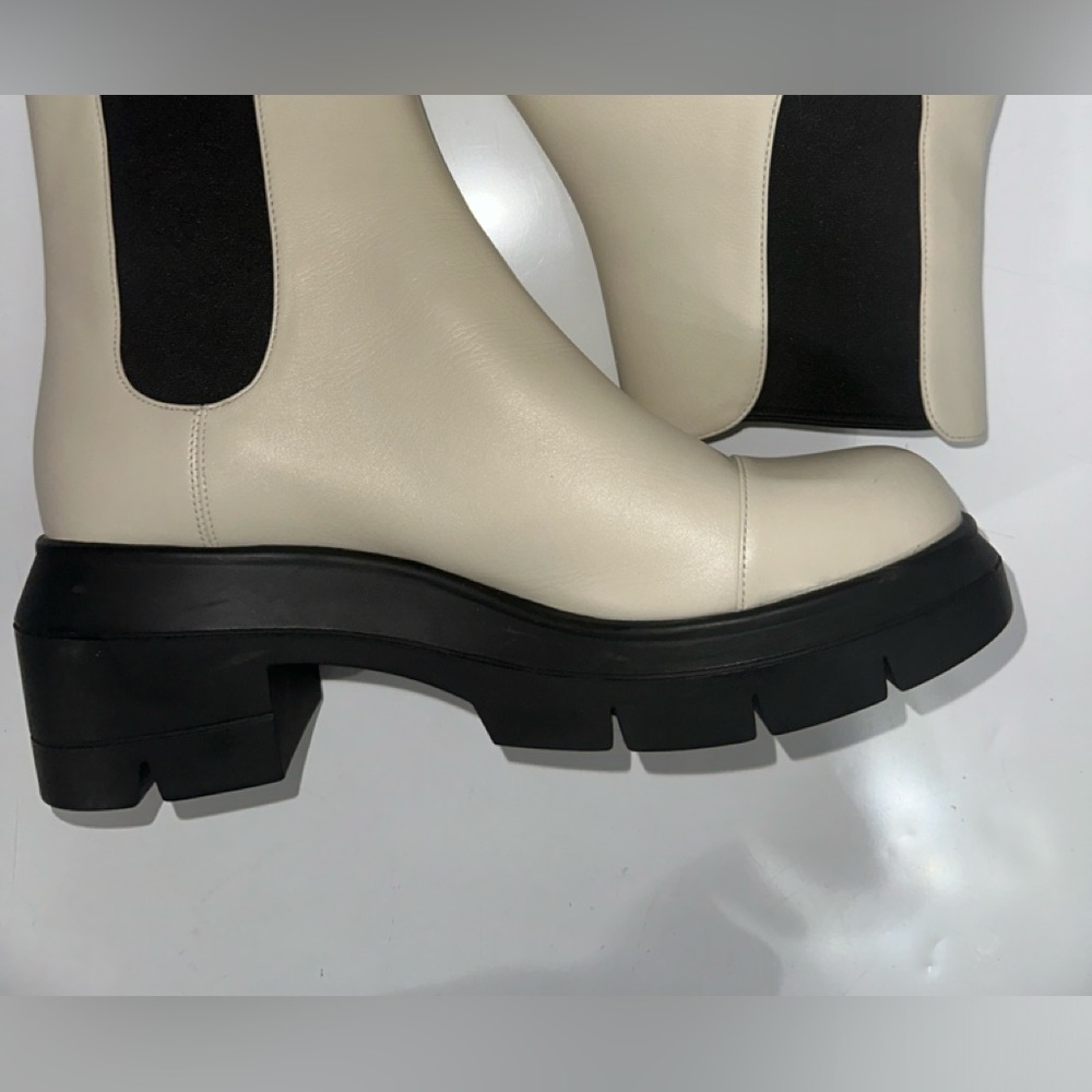 Women’s Stuart Weitzman Norah Leather Lug sole Chelsea bootie
